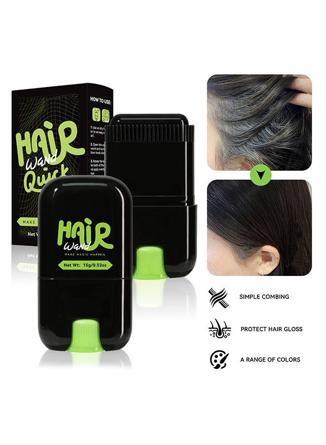Smile One-time use hair covering hair styling stick with 15g hair wax, does not damage the scalp. Hair styling stick for physical hair covering, color cream 01#black - Image 1